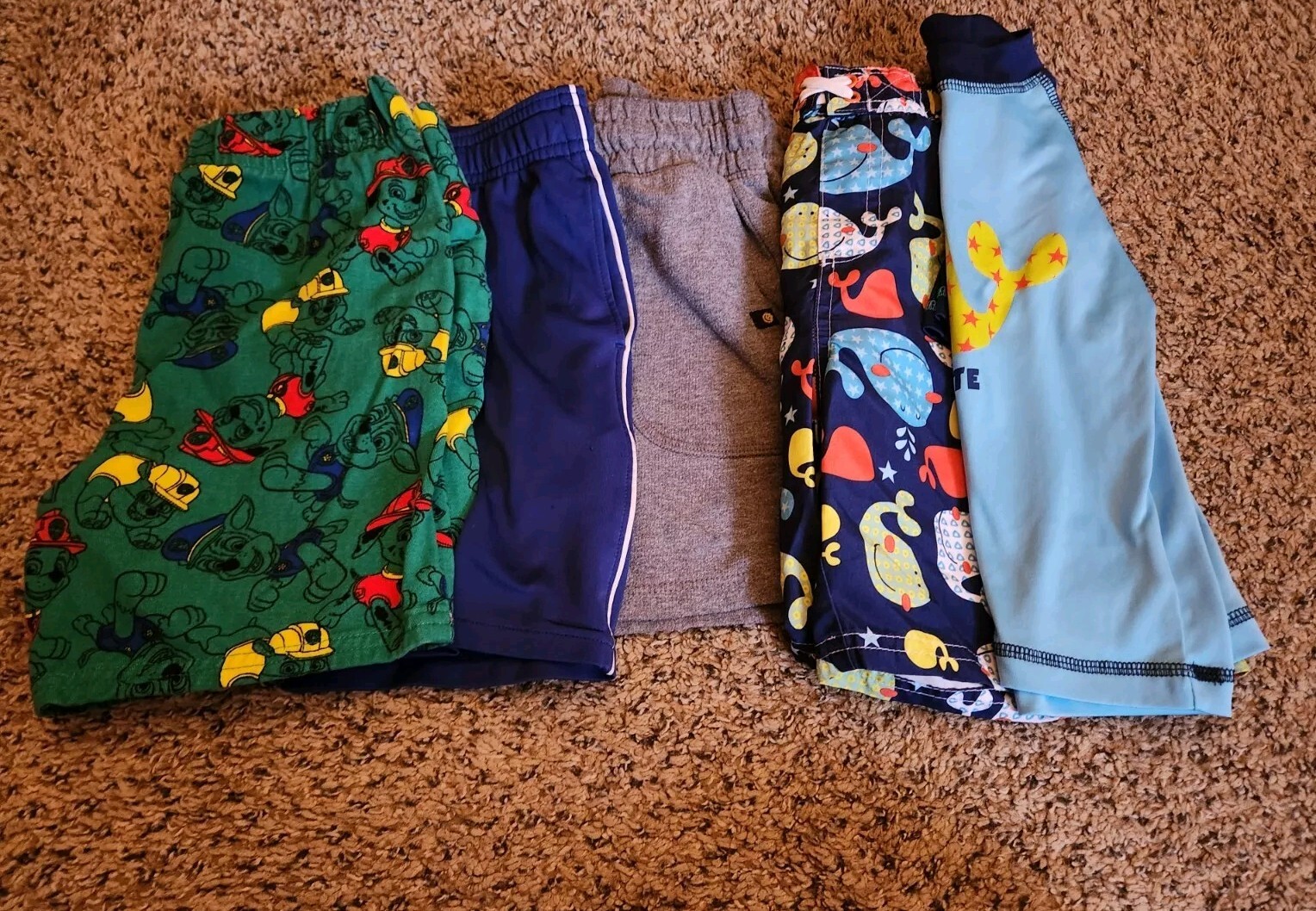 Toddler Boys Size 4T-5T Summer Lot Paw Patrol Under Armour Swim Shirt & Shorts 