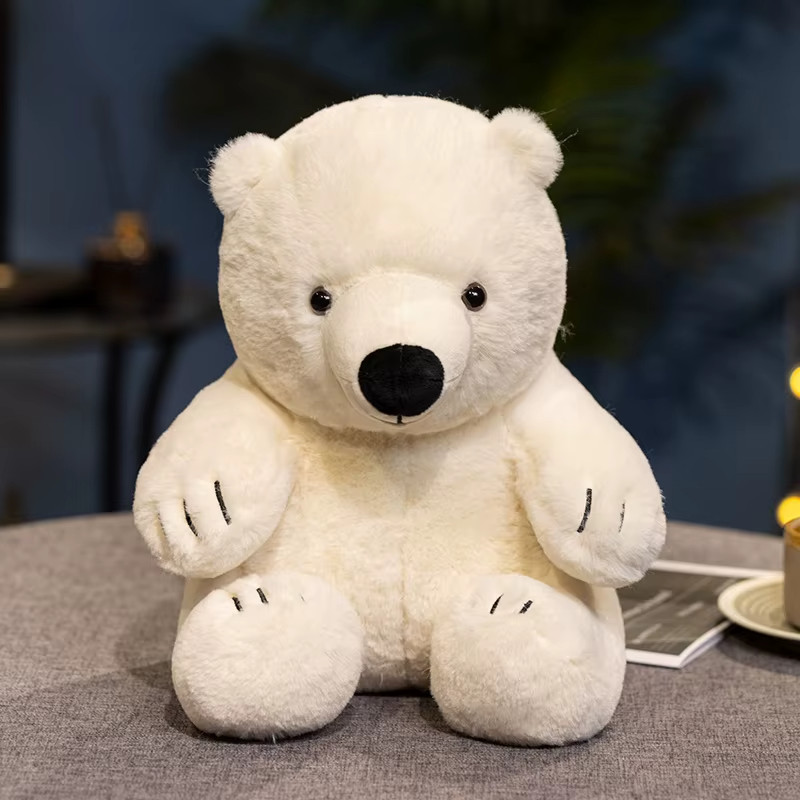 Kawaii White Bear Plush Toy 30cm Soft Stuffed Teddy Kids Sleeping Doll Gift