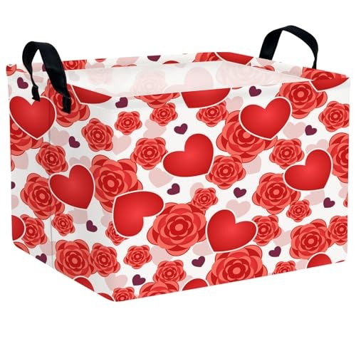 Valentine's Day Basket for Gifts Empty Cute Heart Large Gift Red Love Rose