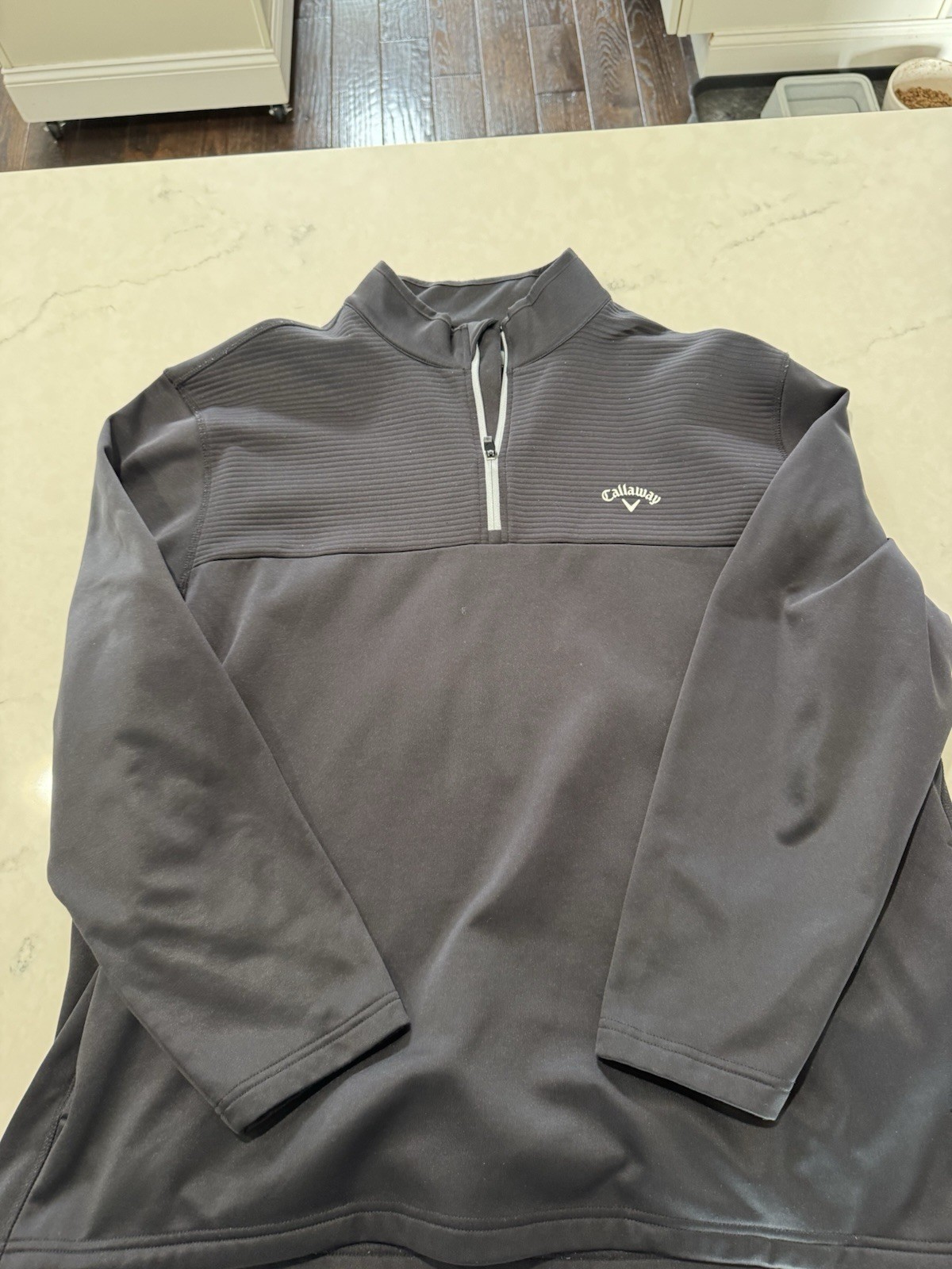 Men’s Golf Callaway Opti Dri Pullover Size XXL Quarter Zip Ribbed Dark Gray