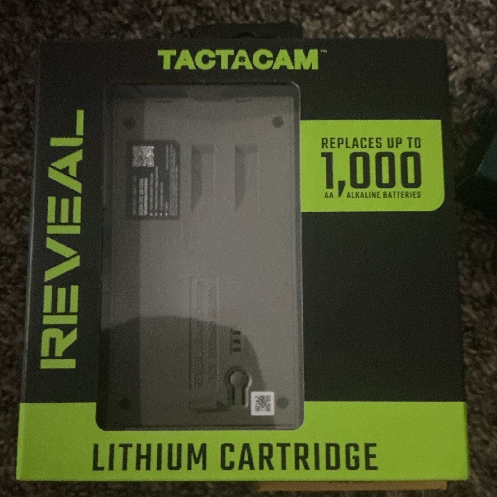 Tactacam Reveal Lithium Cartridge for Trail Cameras Hunting Black Plastic