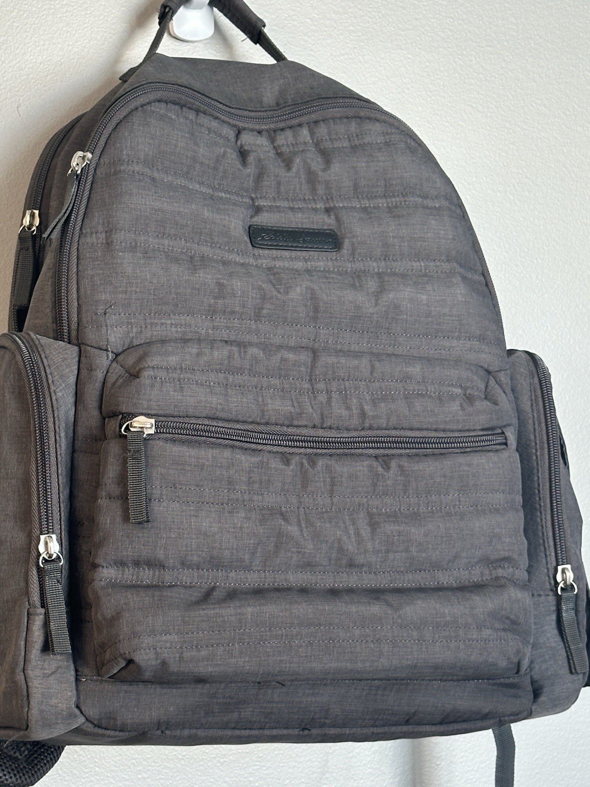 Eddie Bauer Diaper Bag Backpack Lost Lake Dark Gray 9 Pockets Adj Straps