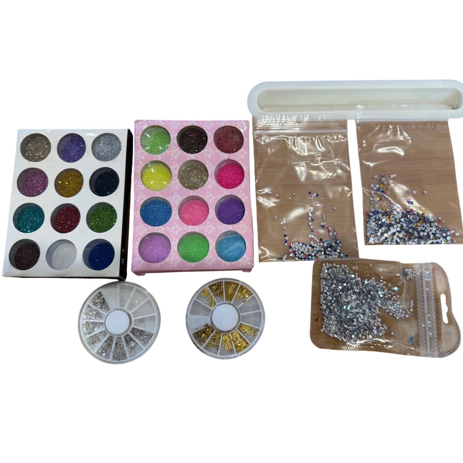 Manicure Nail Art Supply Lot Kiss Acrylic Powder UV Gel Tips Tools Glitter Set