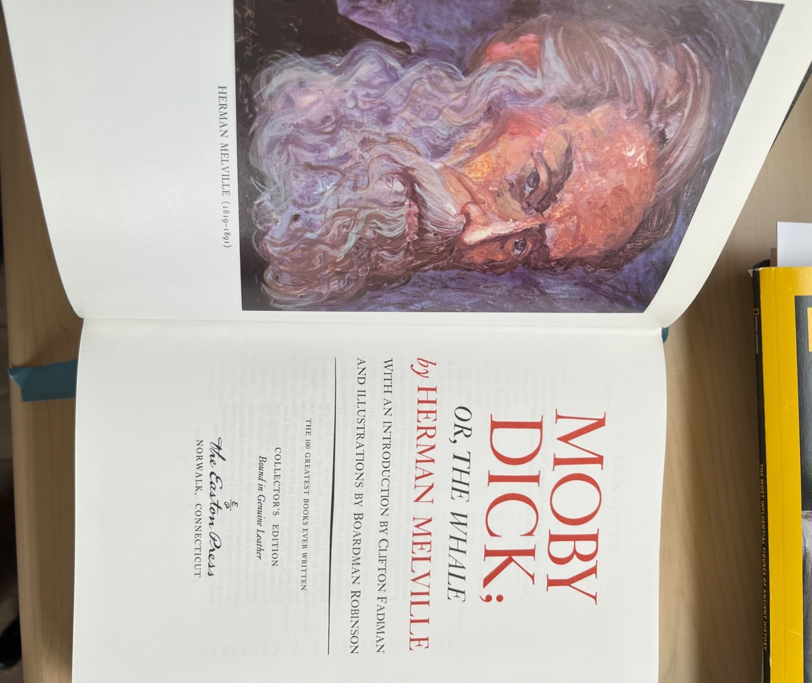 Herman Melville MOBY DICK or THE WHALE, Easton Press full leather never read