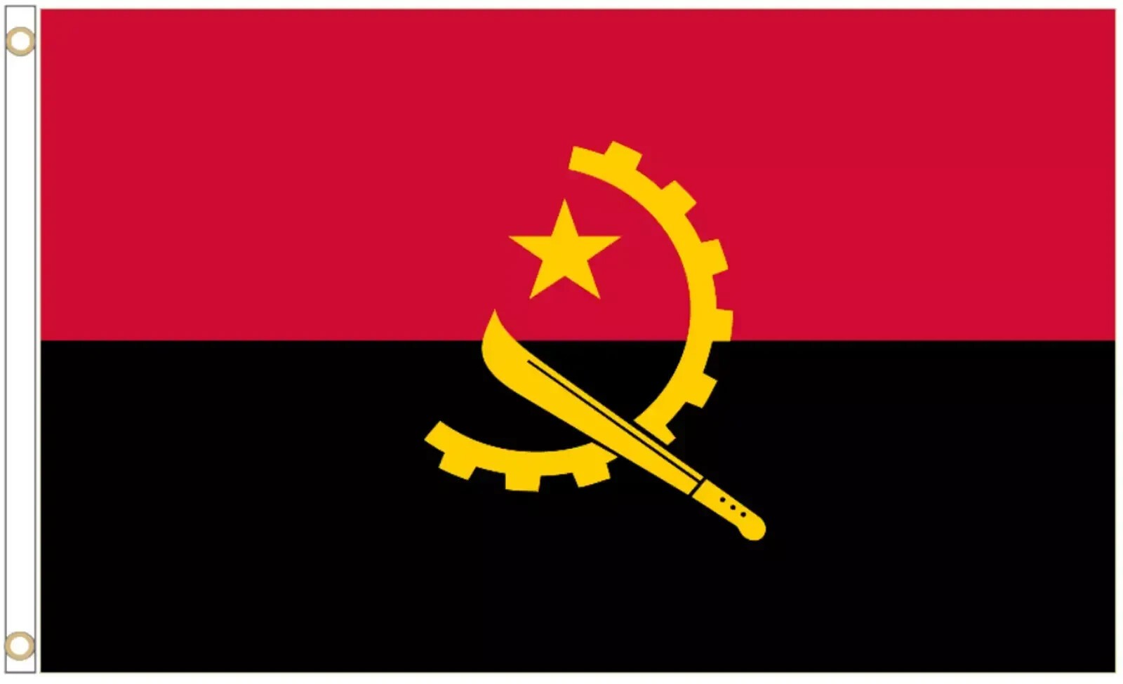 Angola Flag Coffin Drape - Quick Dispatch