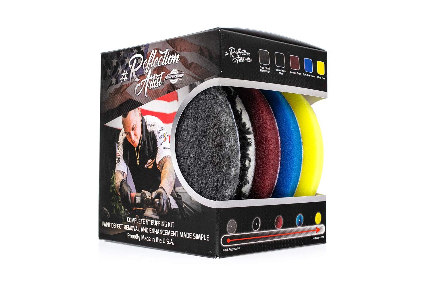 - Buff and Shine Reflection Artist Complete 5" Buffing Kit - Combination of F...