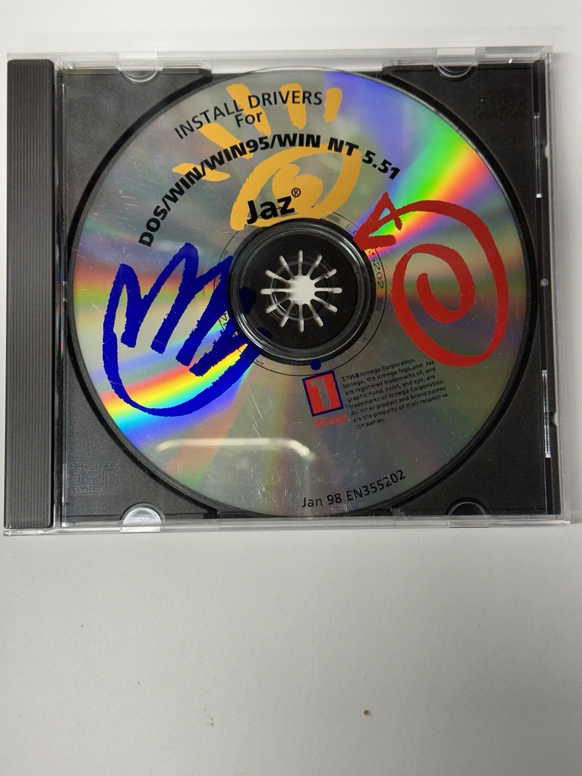 Iomega 1998 Jaz Software Drivers CD-ROM for DOS, Windows, WIN95, WIN NT 5.51