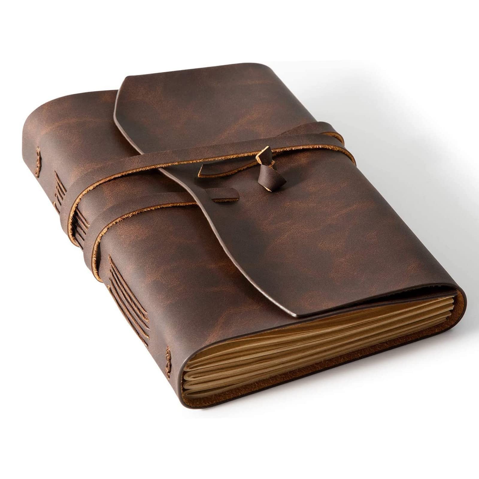Leather Journal Notebook - Genuine Leather Journals for Writing 260 Pages 5x7...