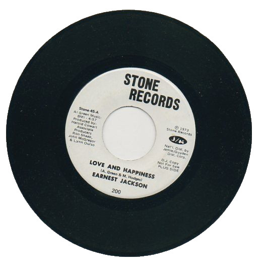 EARNEST JACKSON 45 RPM Promo Record LOVE & HAPPINESS/ HOGWASH Northern Soul MINT