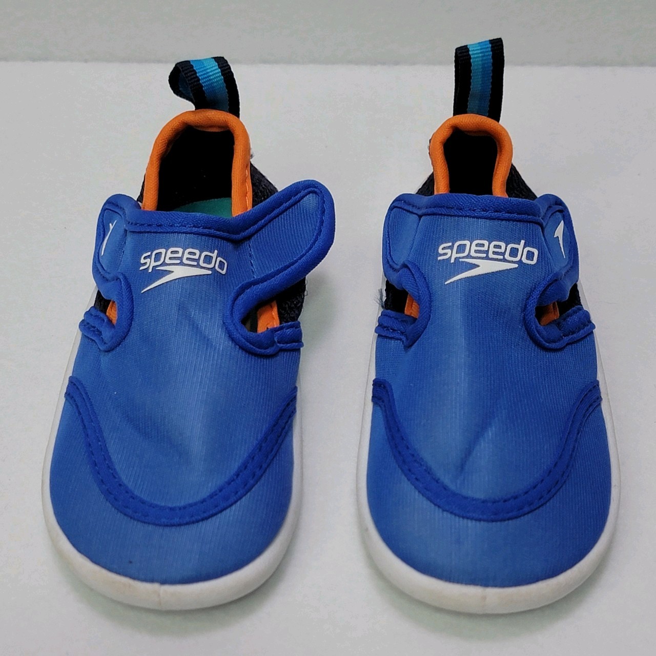 Speedo Kids Water Shoes Size Small 5/6 Blue Toddler Swim Pool Beach Shoes EUC