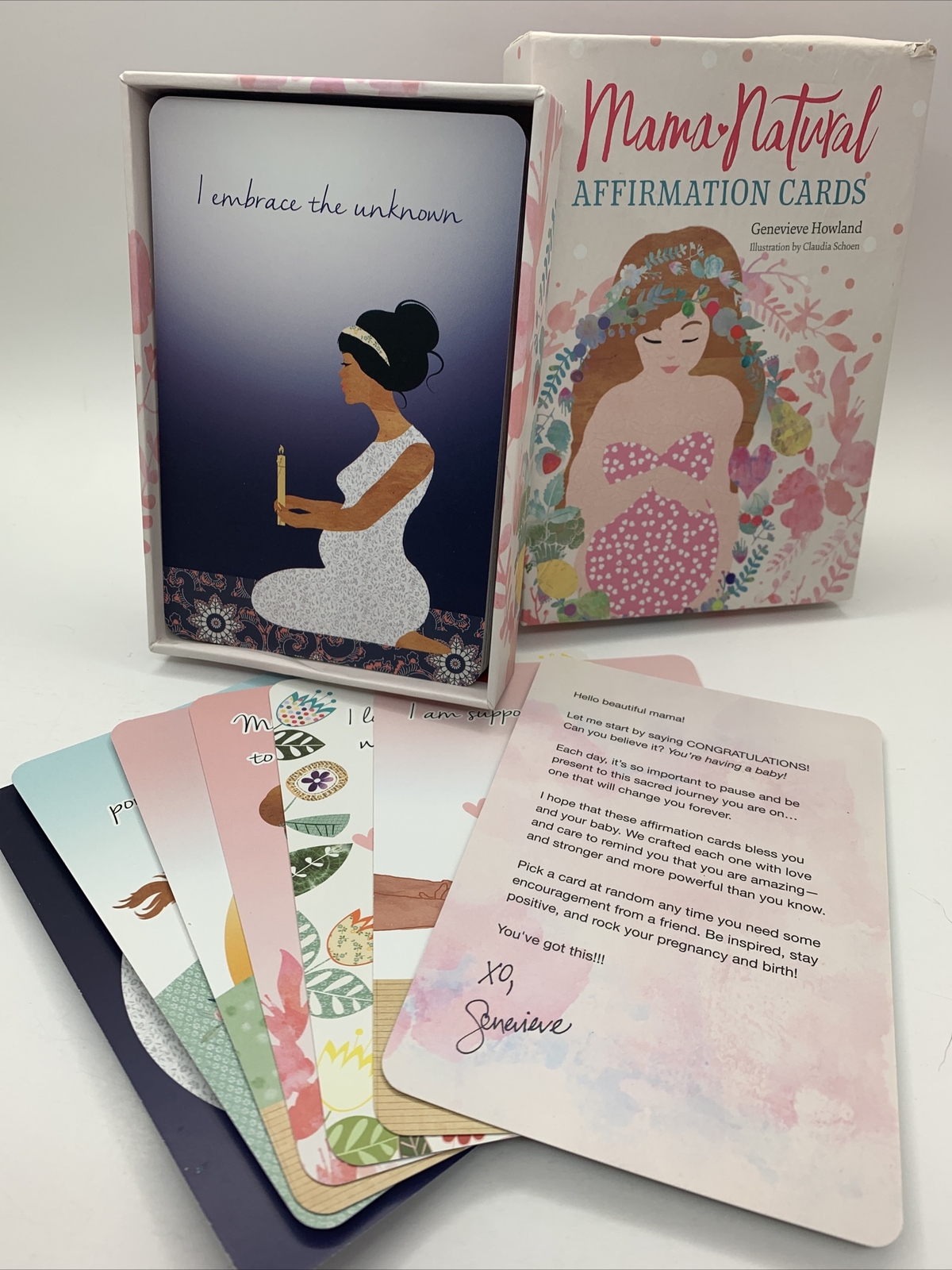 Mama Natural Affirmation Daily Flash Cards Deck Pregnancy Birth Empowerment