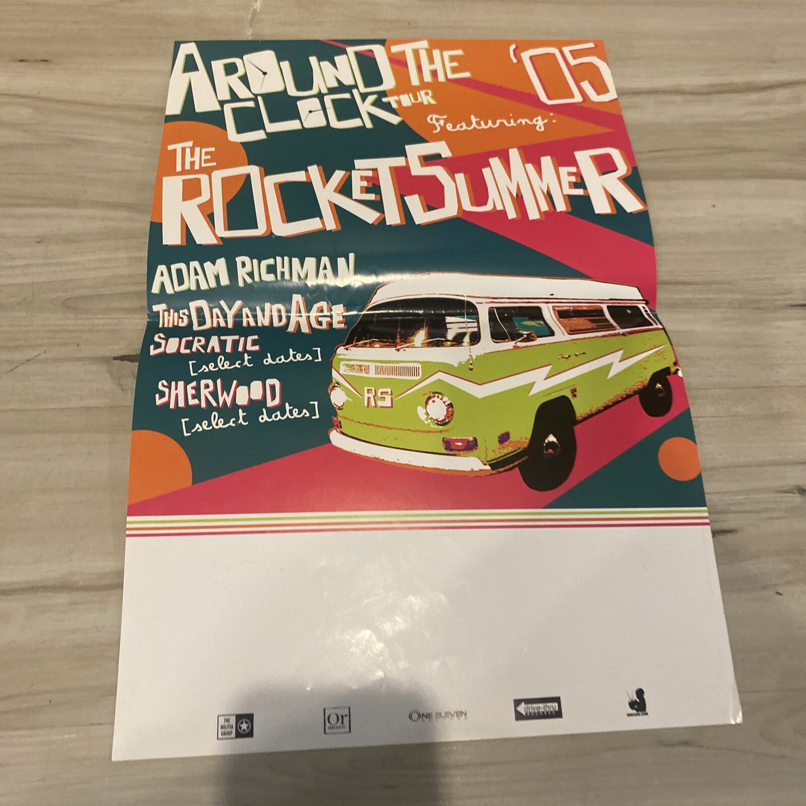 AROUND THE CLOCK 05 TOUR 11x17 POSTER THE ROCKET SUMMER SHERWOOD DAY AND AGE