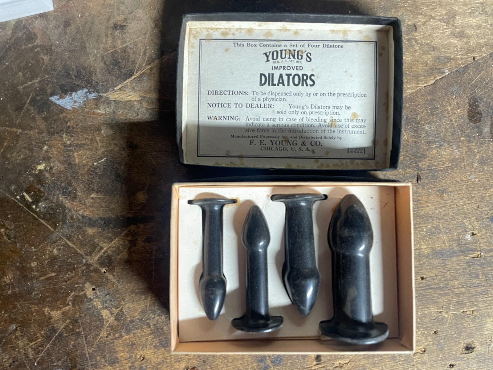 MED ODDITY: Antique Bakelite Anal Rectal Dilators Set Medical Instrumentx 1930s