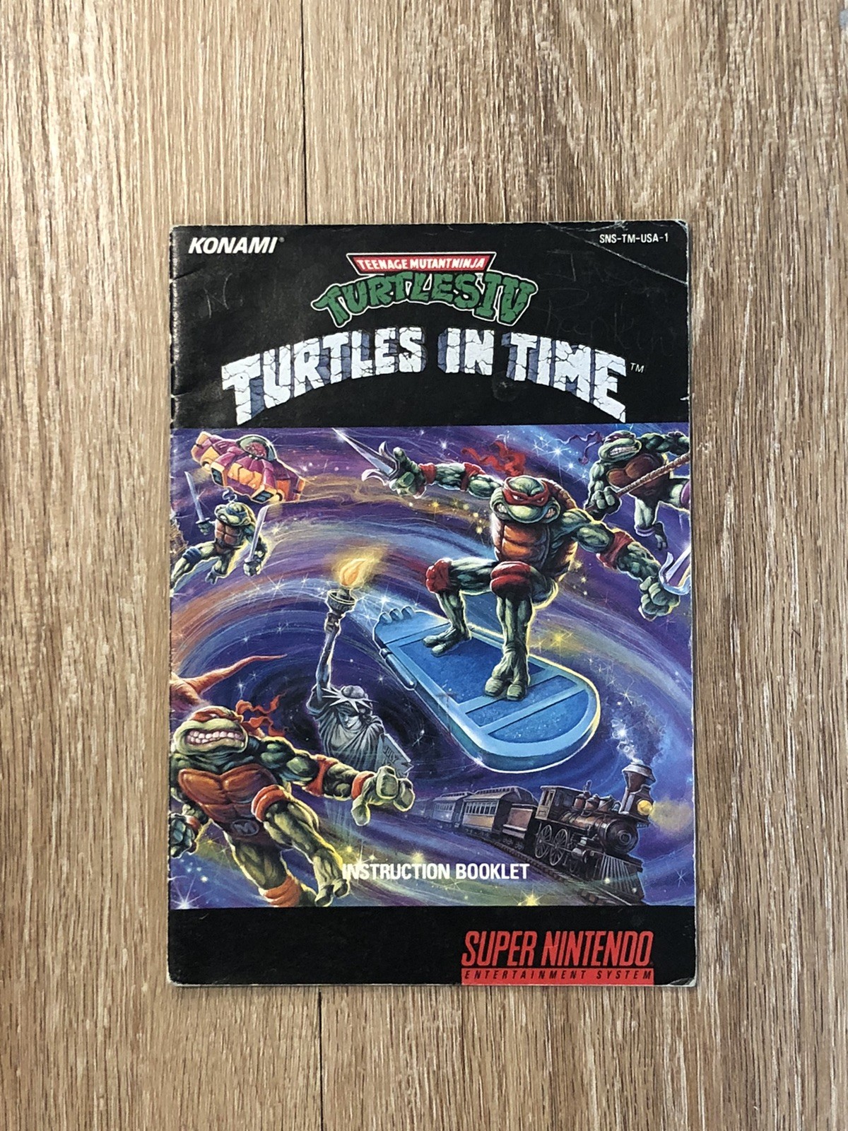 Turtles In Time Instruction Booklet Manual SNES Super Nintendo