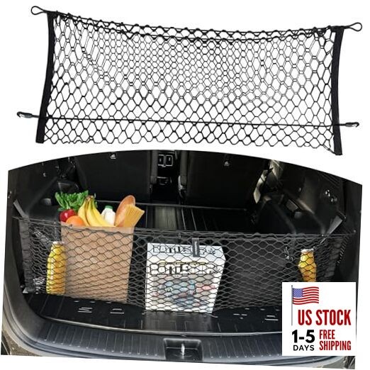 Envelope Style Trunk Mesh Cargo Net for KIA Sorento S LX EX SX 2021-2025 - Car 