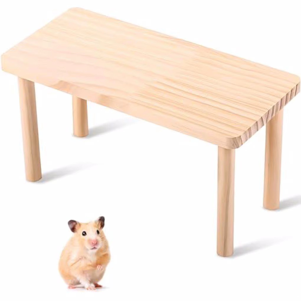 Wooden Hamster Play Table Platform Jumping Board Playground Hamster Climbing Toy