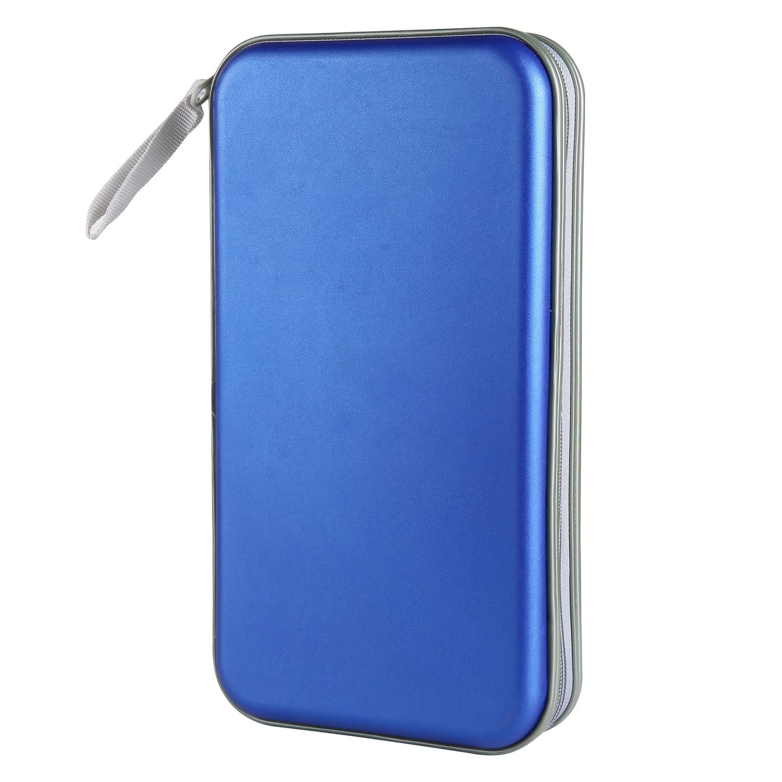 Siveit CD Case Holder, 80 Capacity CD/DVD Holders 80 Capacity, Blue 
