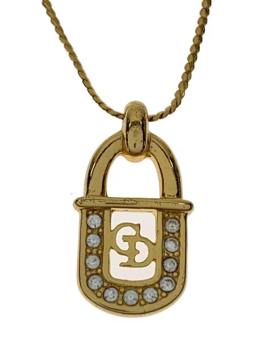 Christian Dior Necklace Gld With Top Women'S M1l09
