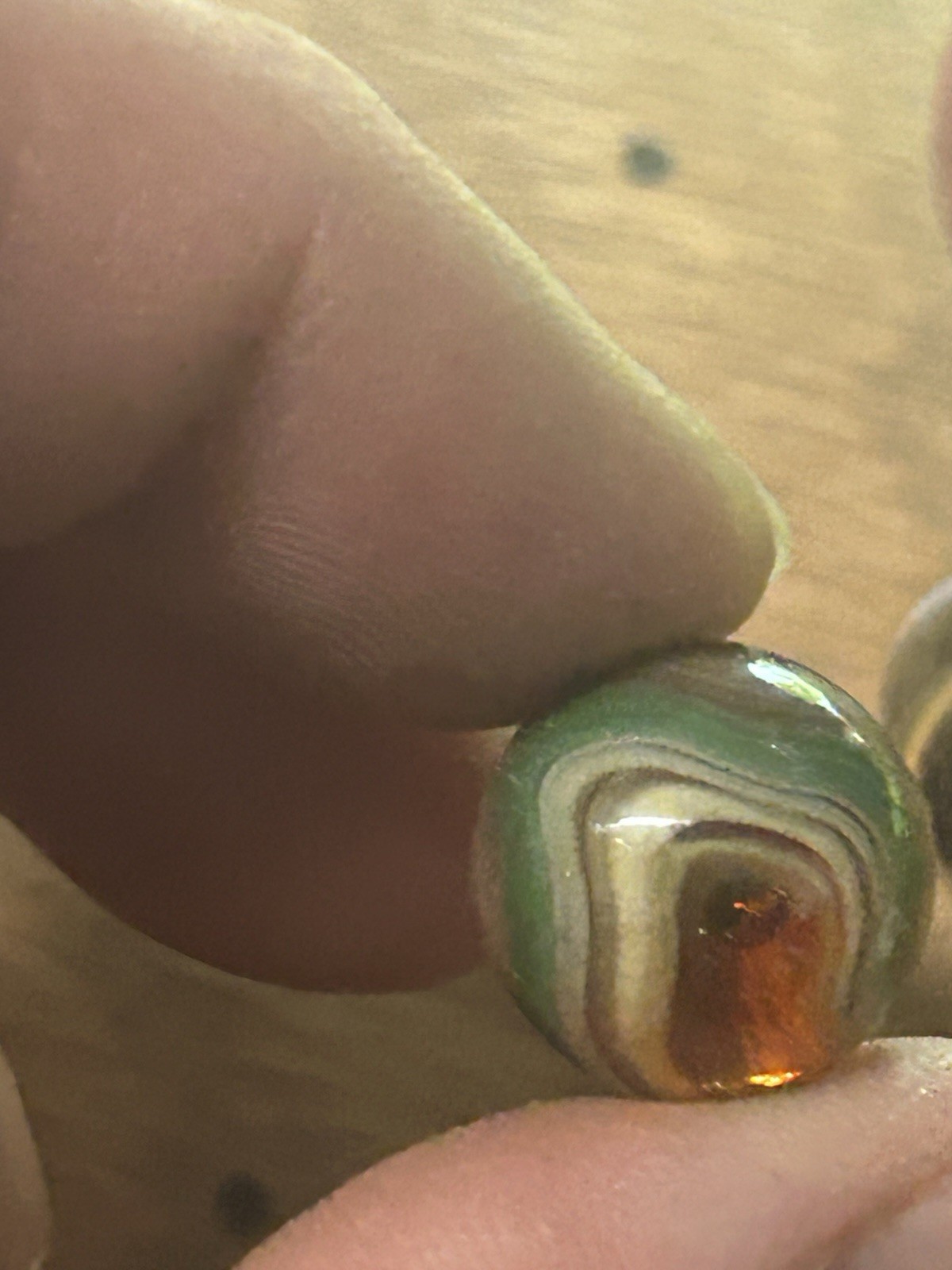 Brown Amber Base Swirl Marbel