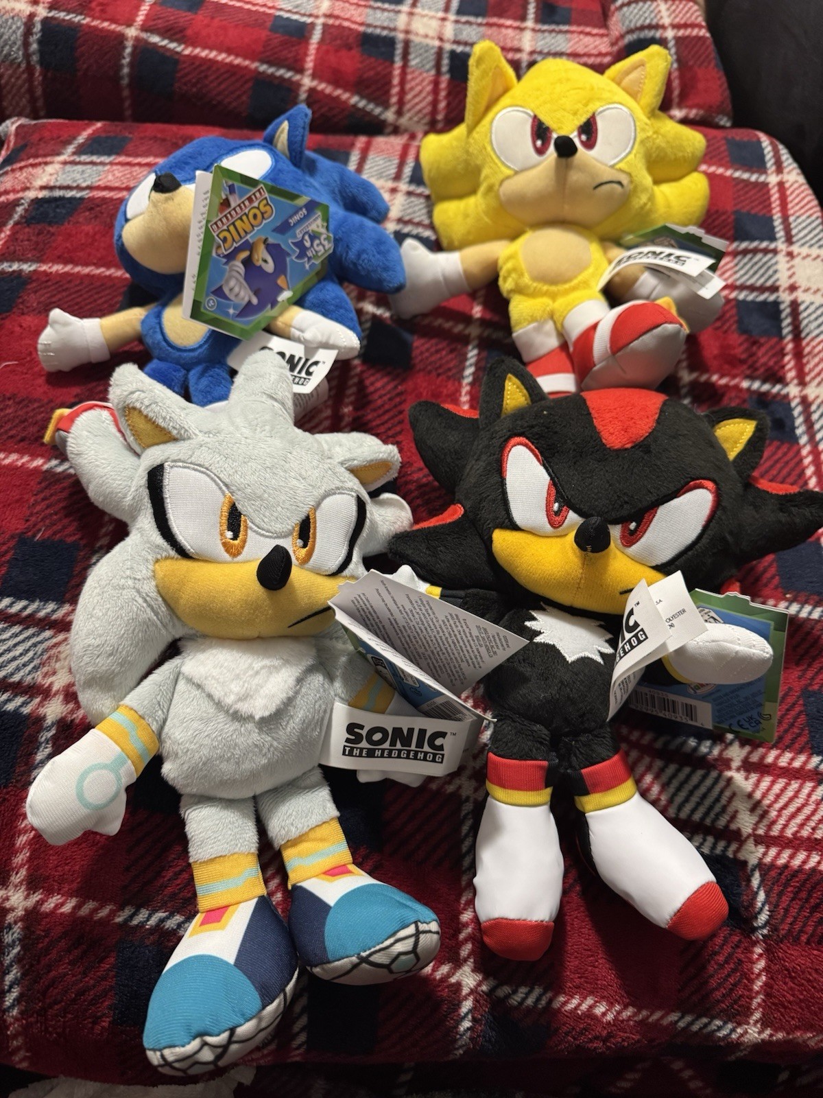 Sonic 35th Anniversary Super Sonic Shadow Silver  9” Plushies 2026 Jakks NWT 🔥