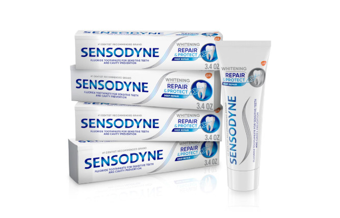 4-Pack Sensodyne Cavity Prevention and Whitening Toothpaste for Sensitive Teeth