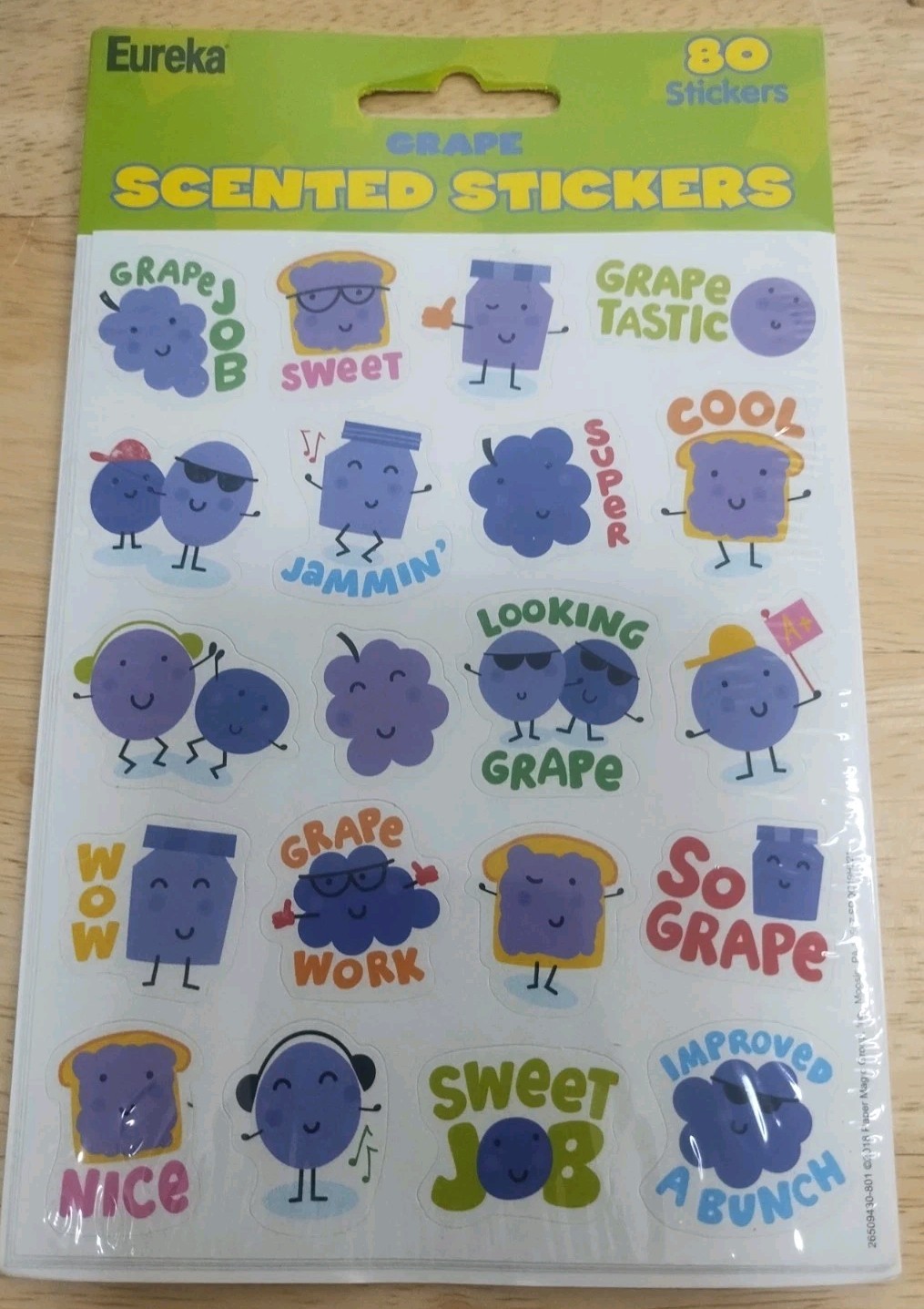 Grape-Scented Stickers  80 Count 
