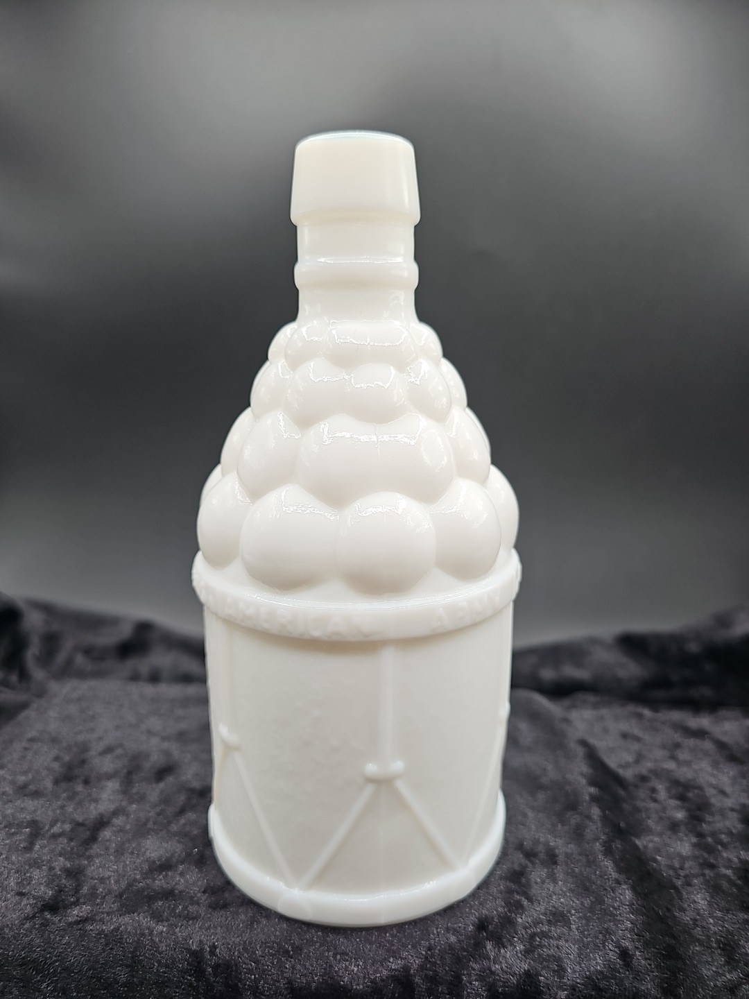 Vintage Wheaton, White Milk Glass McGivers American Army Bitters Bottle