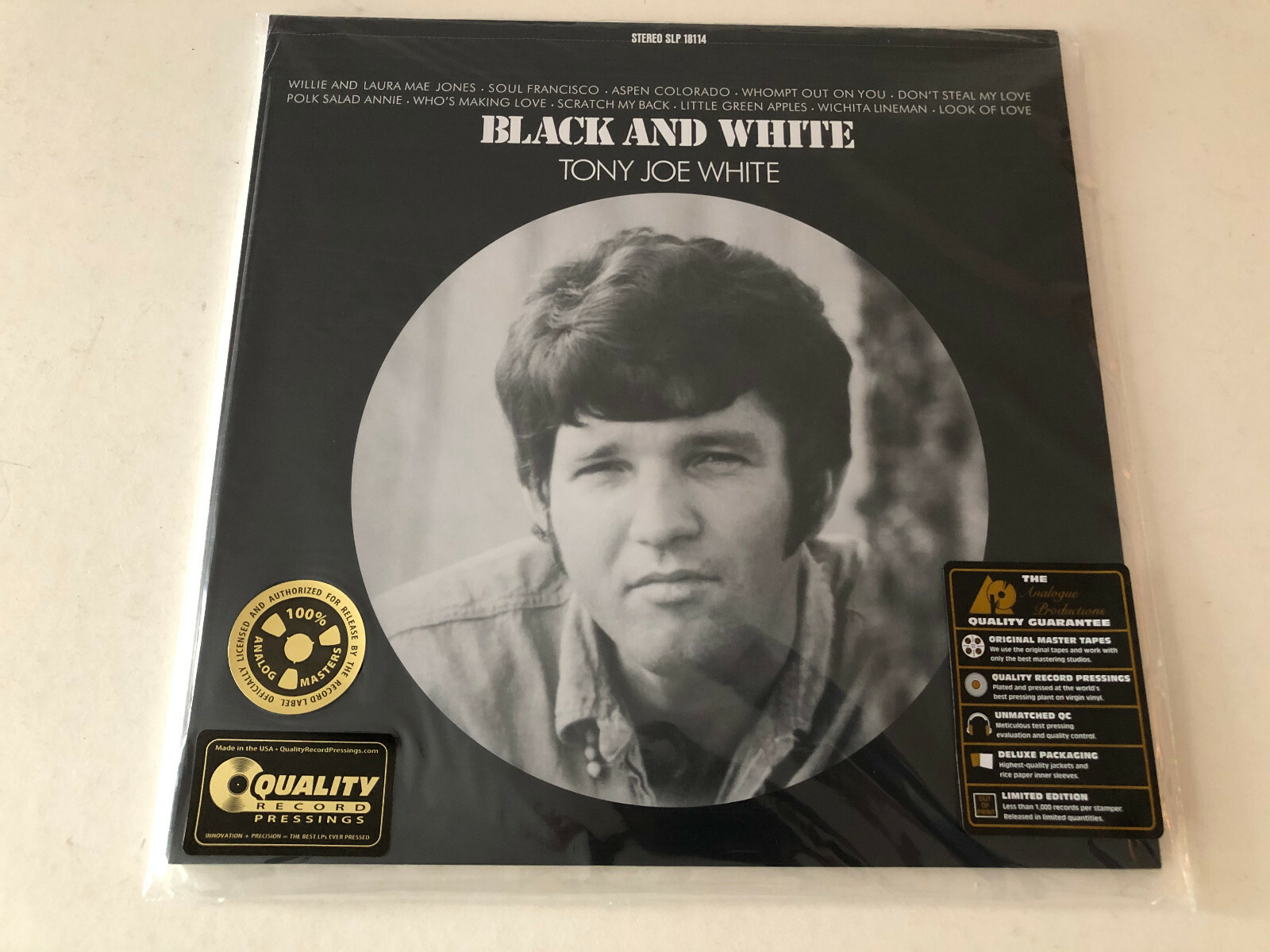 Tony Joe White: Black And White LP, 180 Grammes Vinyle, Analogue Productions