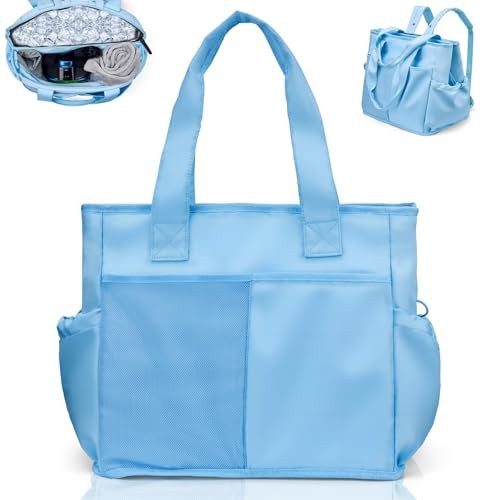  Soft Cooler Bag, Collapsible Leakproof Insulated Cooler Bag with Light Blue