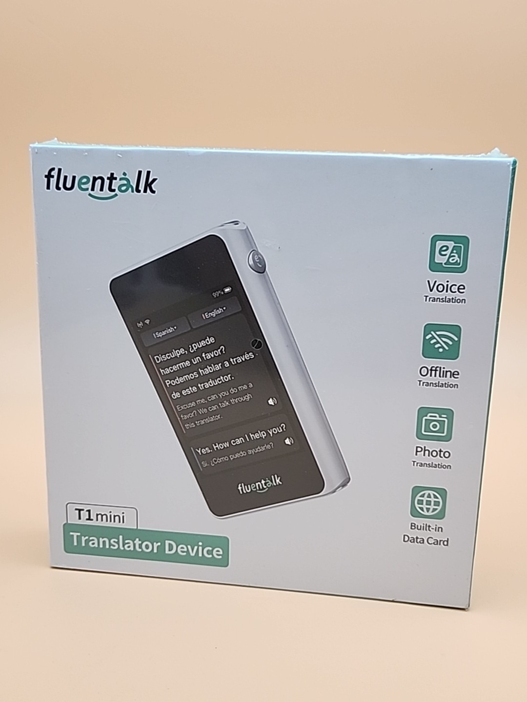 Fluentalk T1 Mini Translator Device 36 Languages - New Sealed