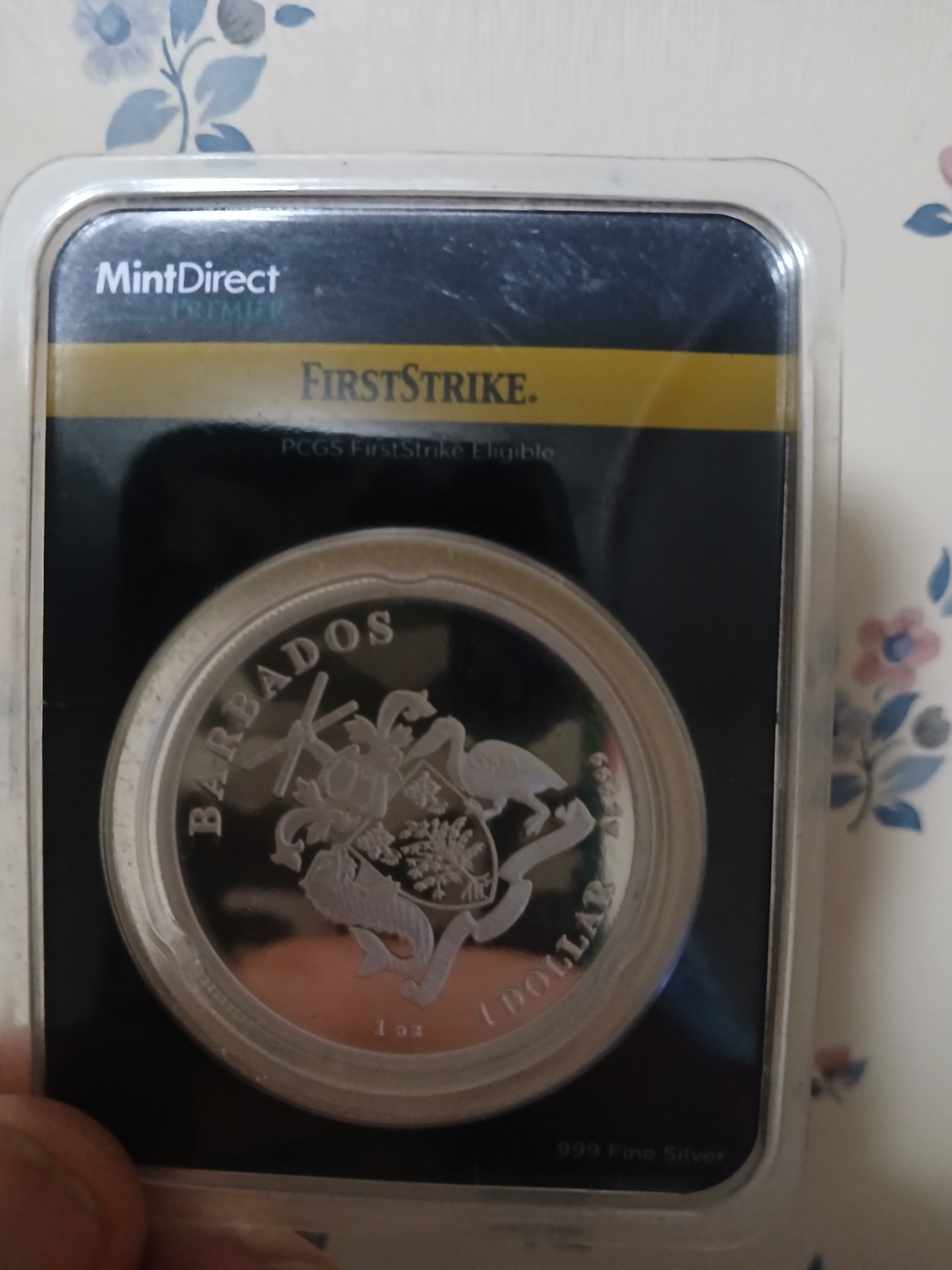 2023 Barbadian Pelican 1oz 999 Fine Silver Coin PCGS First Strike