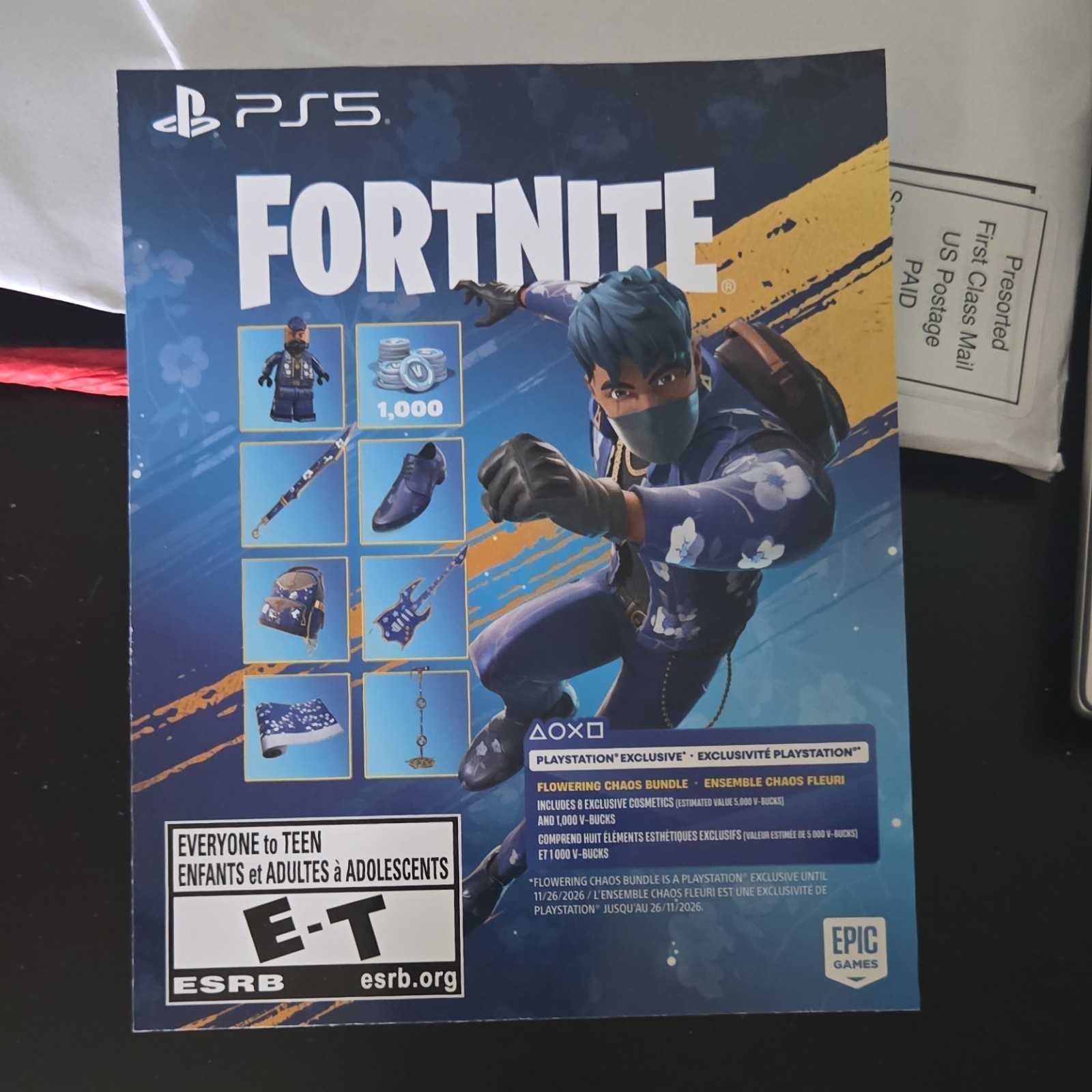 Sony Flowering Chaos Bundle 1,000 V-Bucks Downloadable Content Card PS5