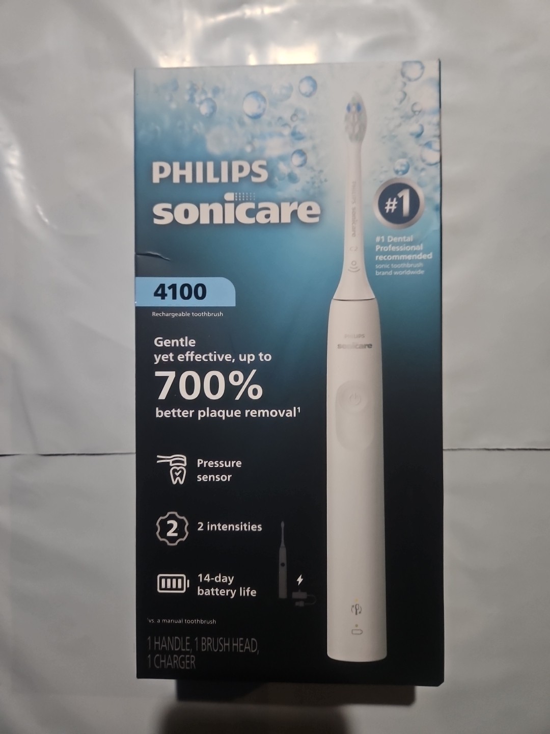 NEW Philips Sonicare 4100 Rechargeable Electric Toothbrush White 