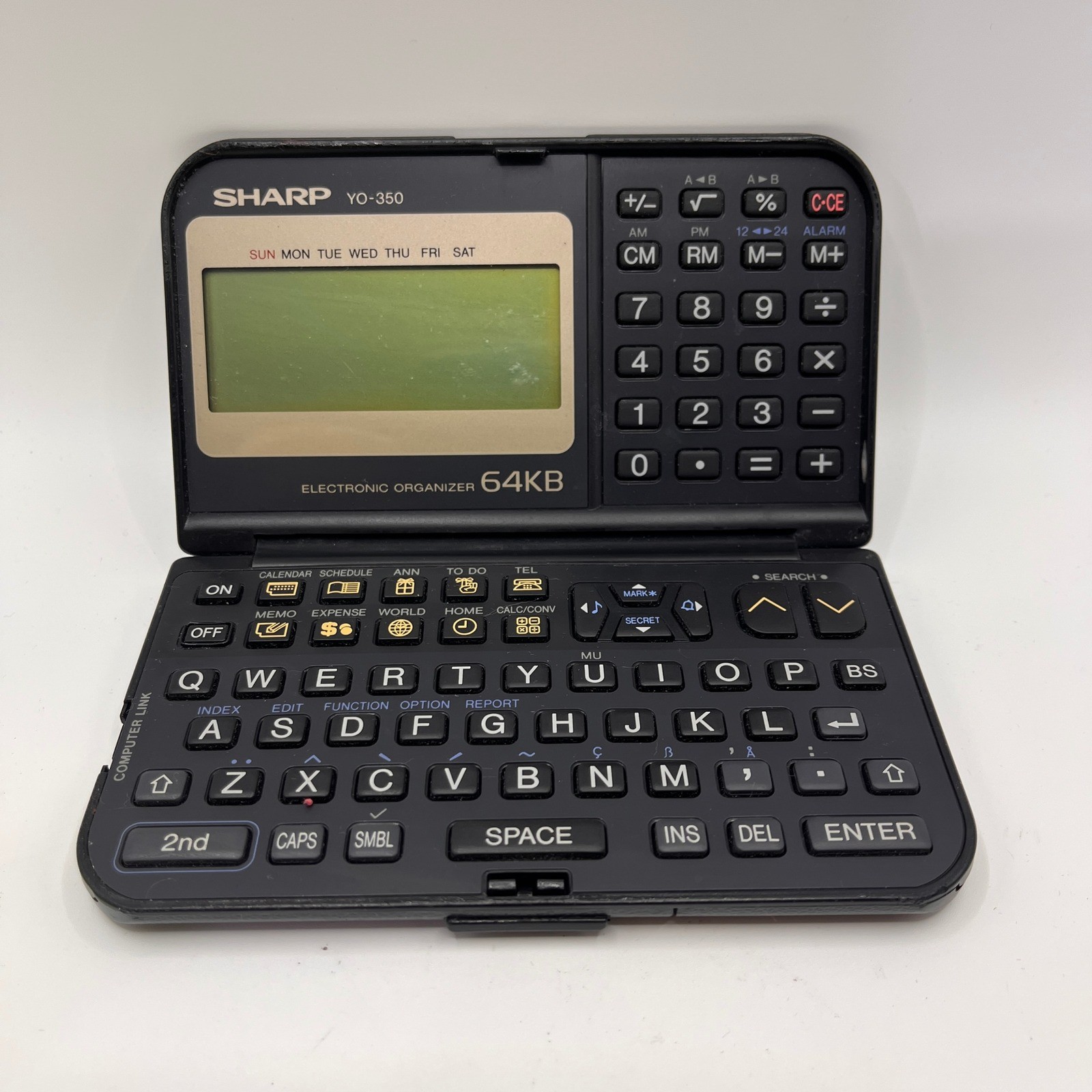 Sharp YO-350 Electronic Organizer 64KB Pocket Digital Data Planner Calculator