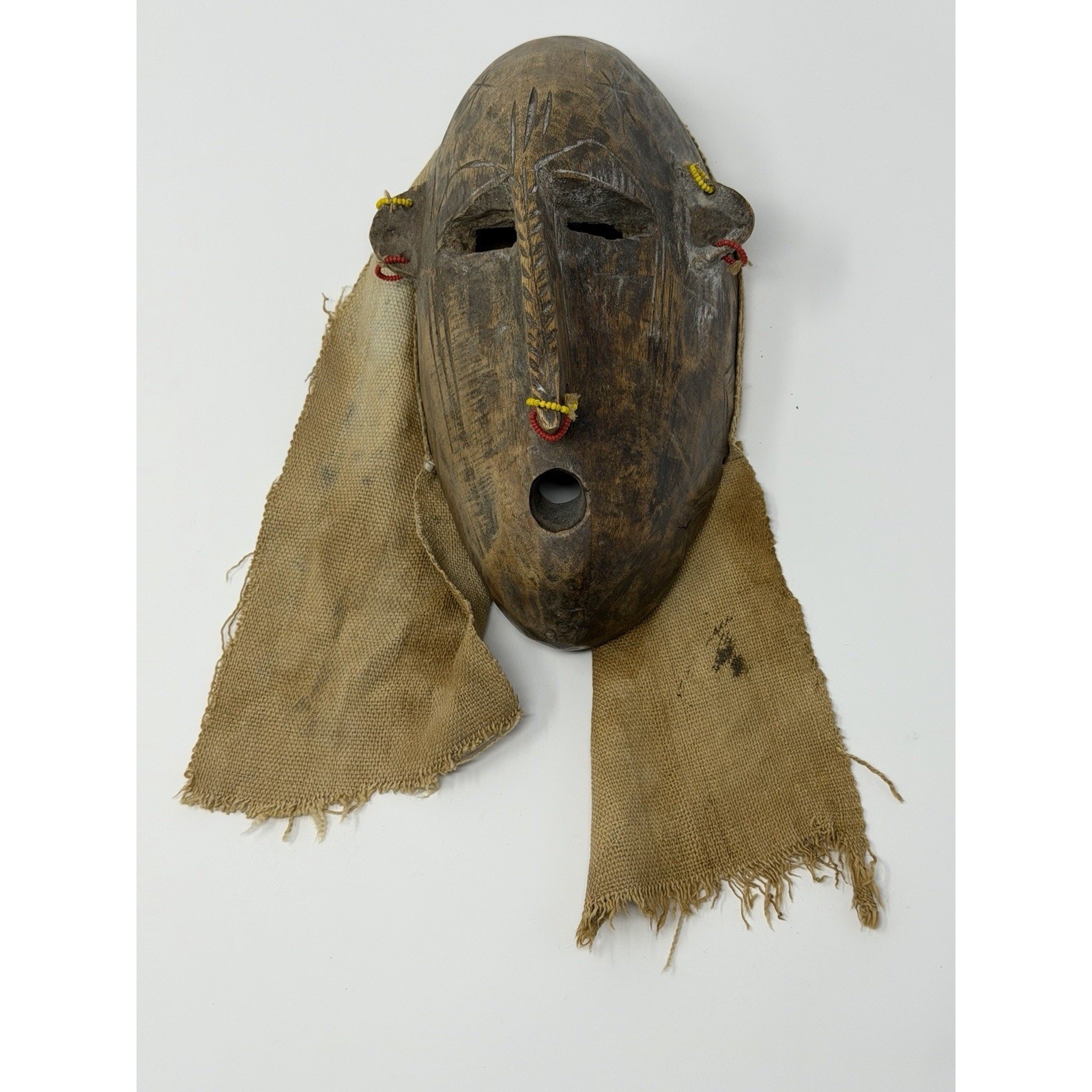 African DAN Mask Tribal Artifact Ivory Coast West Africa Nice Vintage Wood