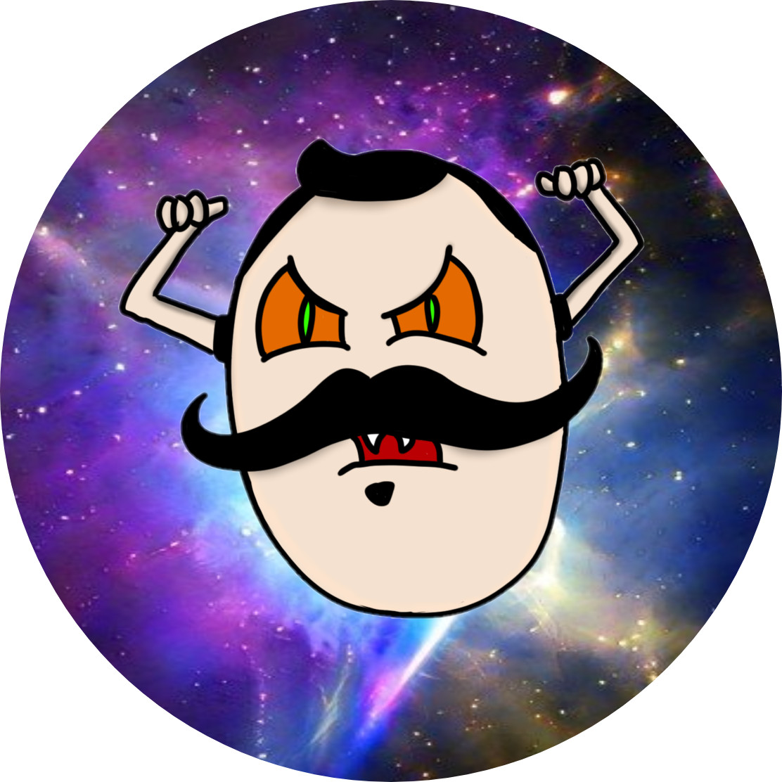 NFT - Cosmic EGG STACHE  Affordable - Good Fun Art - Authentic Blockchain Crypto