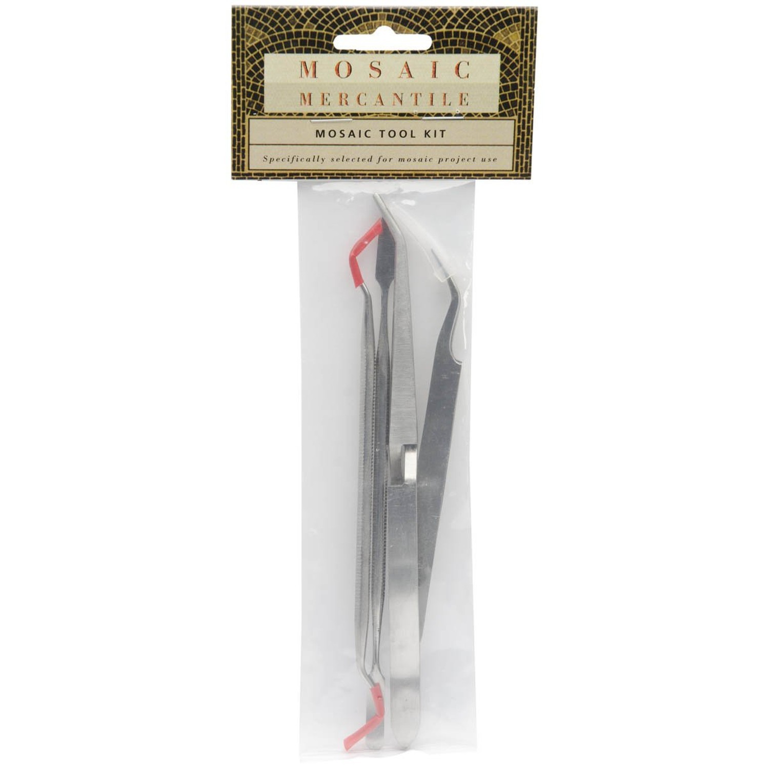 Mosaic Mercantile 4-Piece Mosaic Tool Kit, Silver