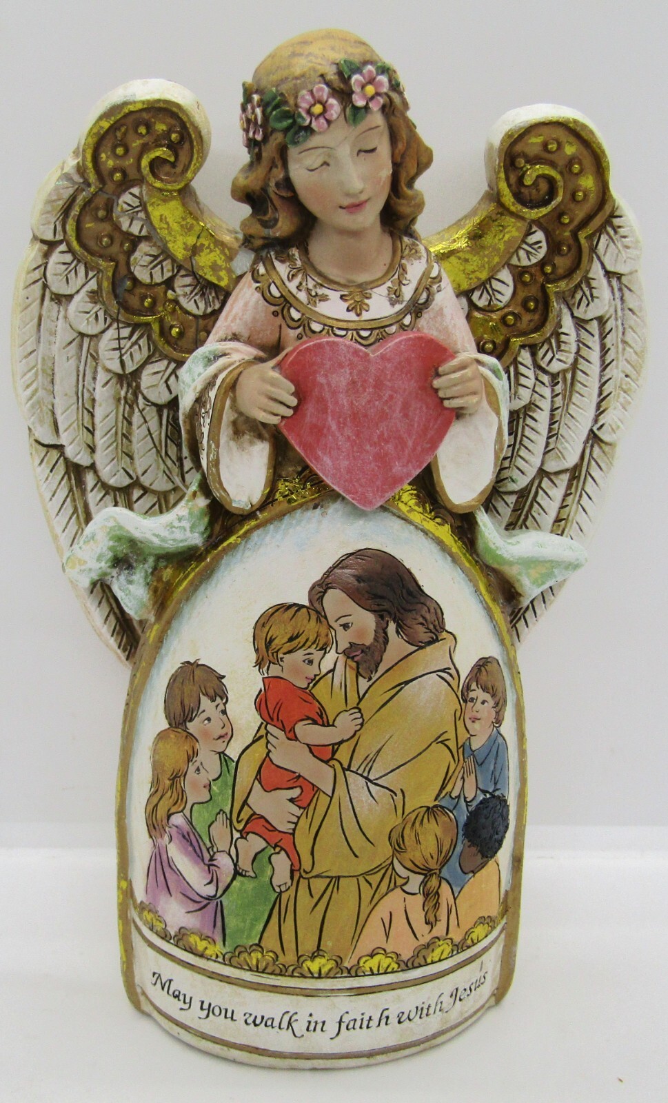 7.5" Roman Religious Faith Angel Resin Figurine.