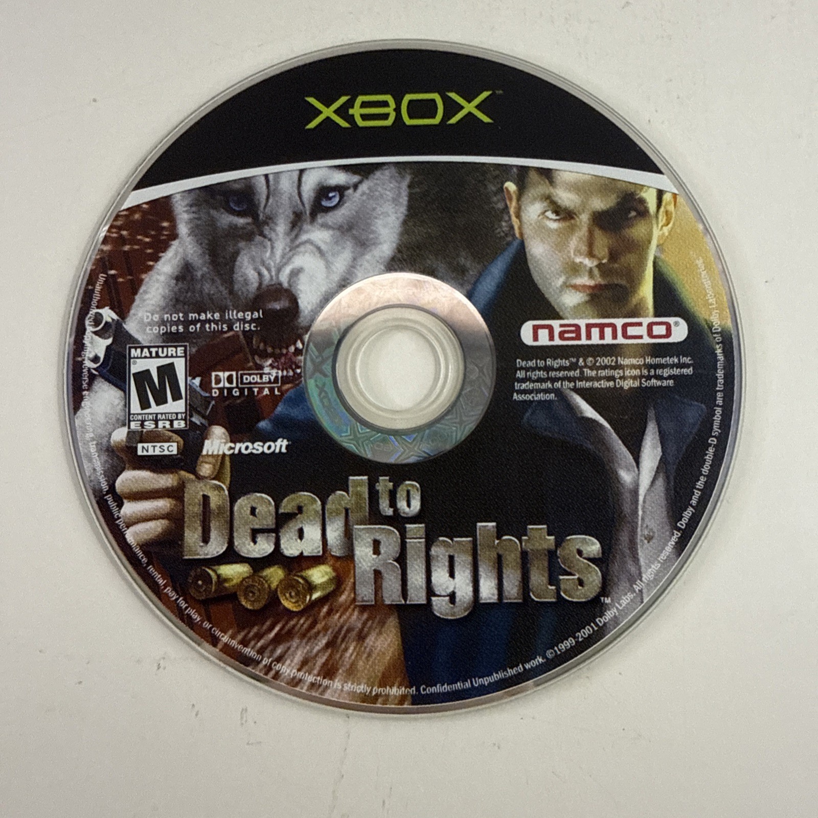 Dead to Rights - Microsoft Xbox Loose Disc Only