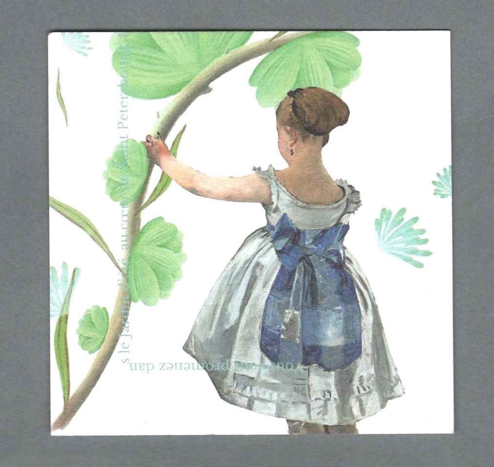 Advertising card - summer verbena Le Jardin Retrouvé restaurant back