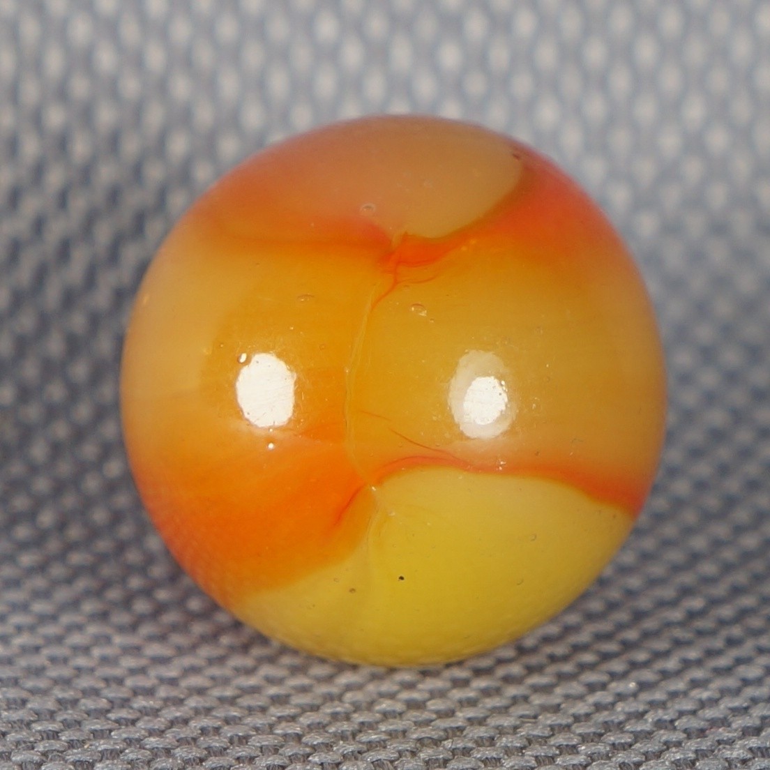 Vintage Marble: Mint 11/16 Peltier Glass Translucent Rainbo -One Killer Old Mib