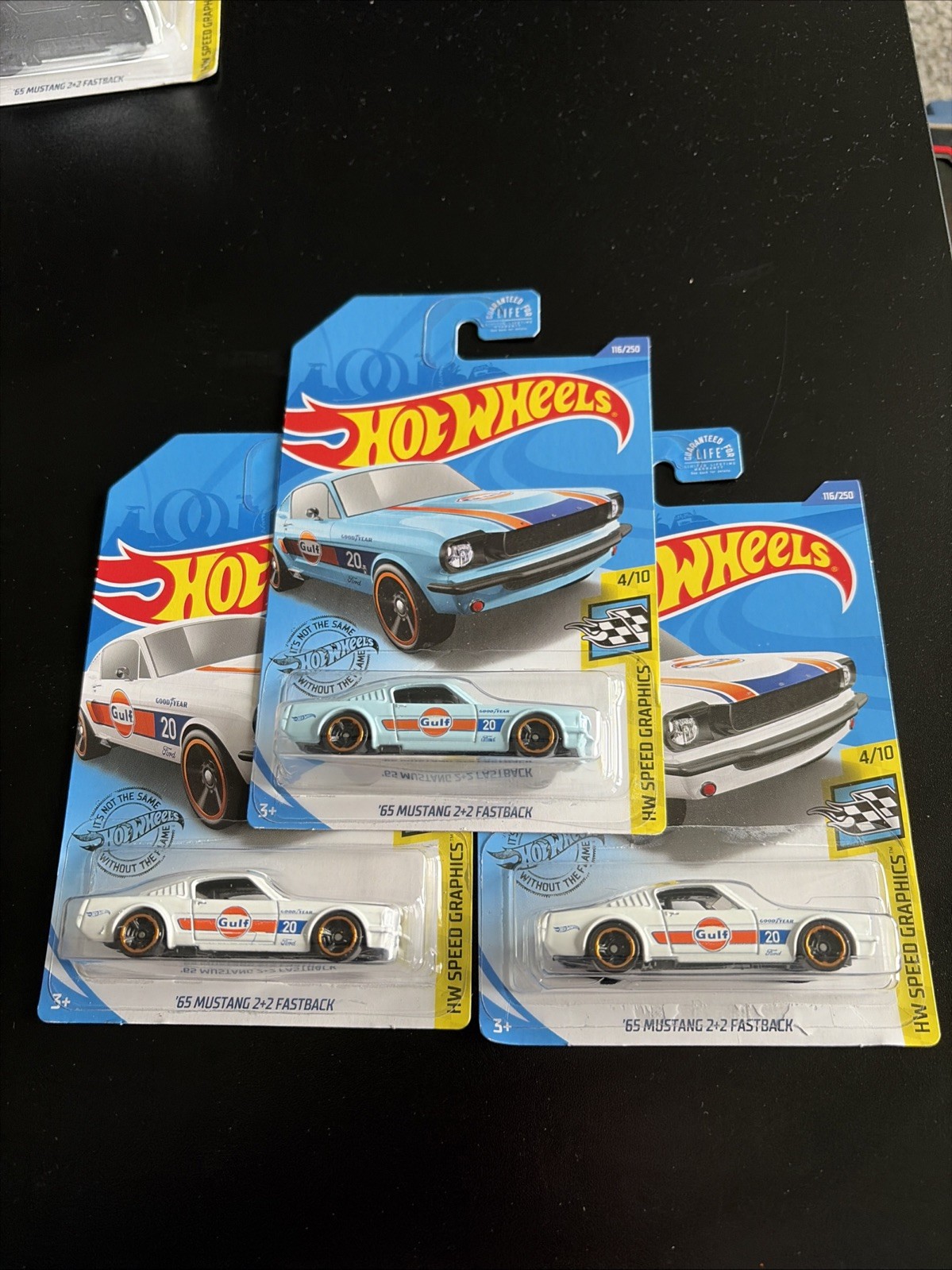 Hot Wheels Hw Speed Graphics 65 Mustang 2+2 Fastback Lot Of 3 Including DG Excl.