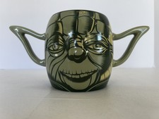 Disney Parks Star Wars Yoda Head Coffee Mug Raised 3D Face Authentic Original