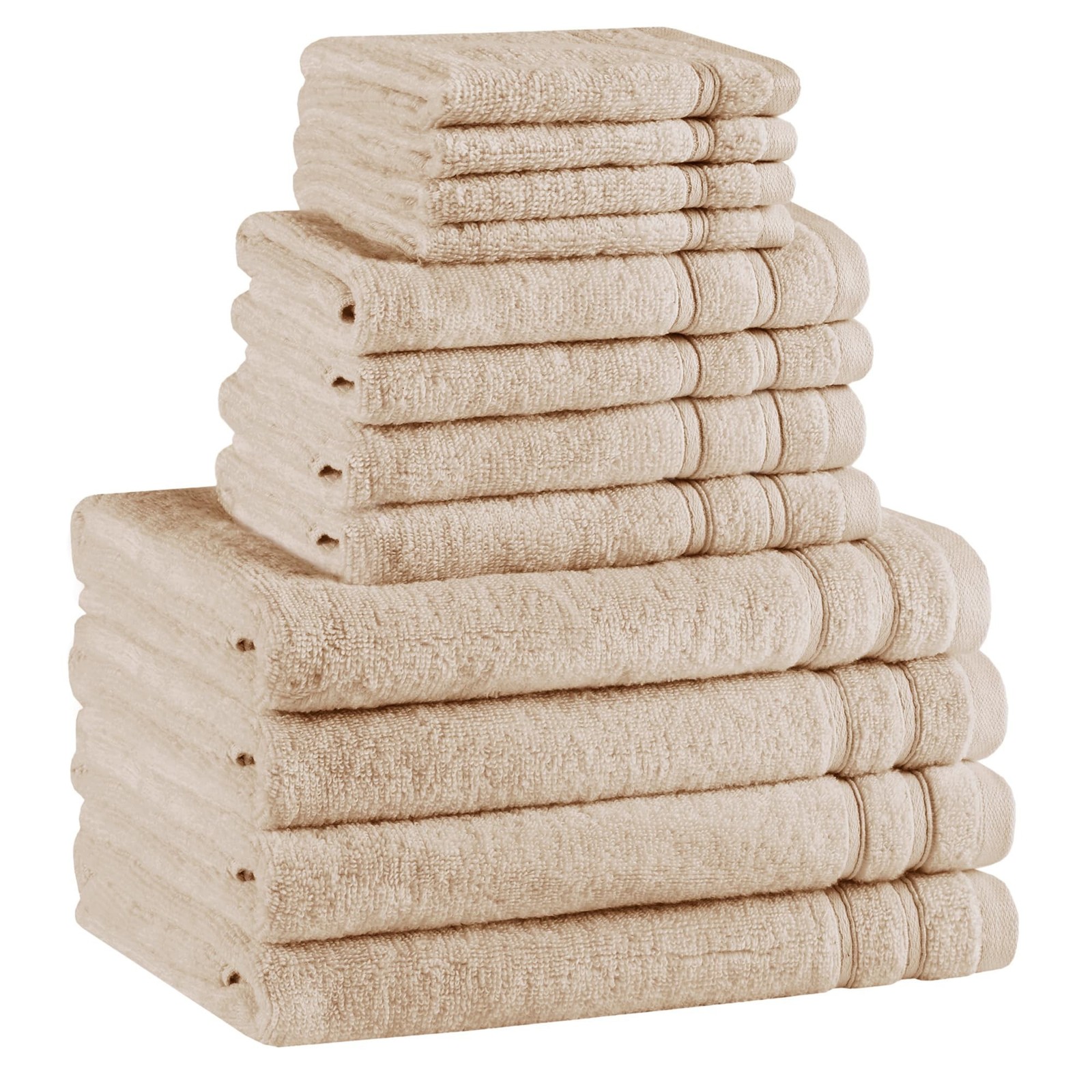 Comfort Spaces 12-Piece Luxury Bath Towel Set - 4 Large, 4 Hand, 4 Washcloth,...