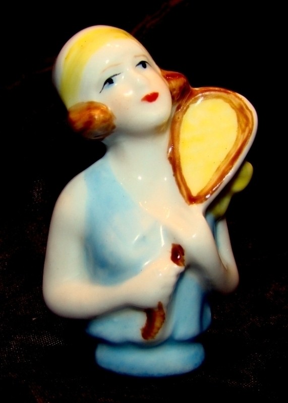 Demi-poupee Figurine Tennis Half Doll Pincushion Style Art Deco-allemand Style A