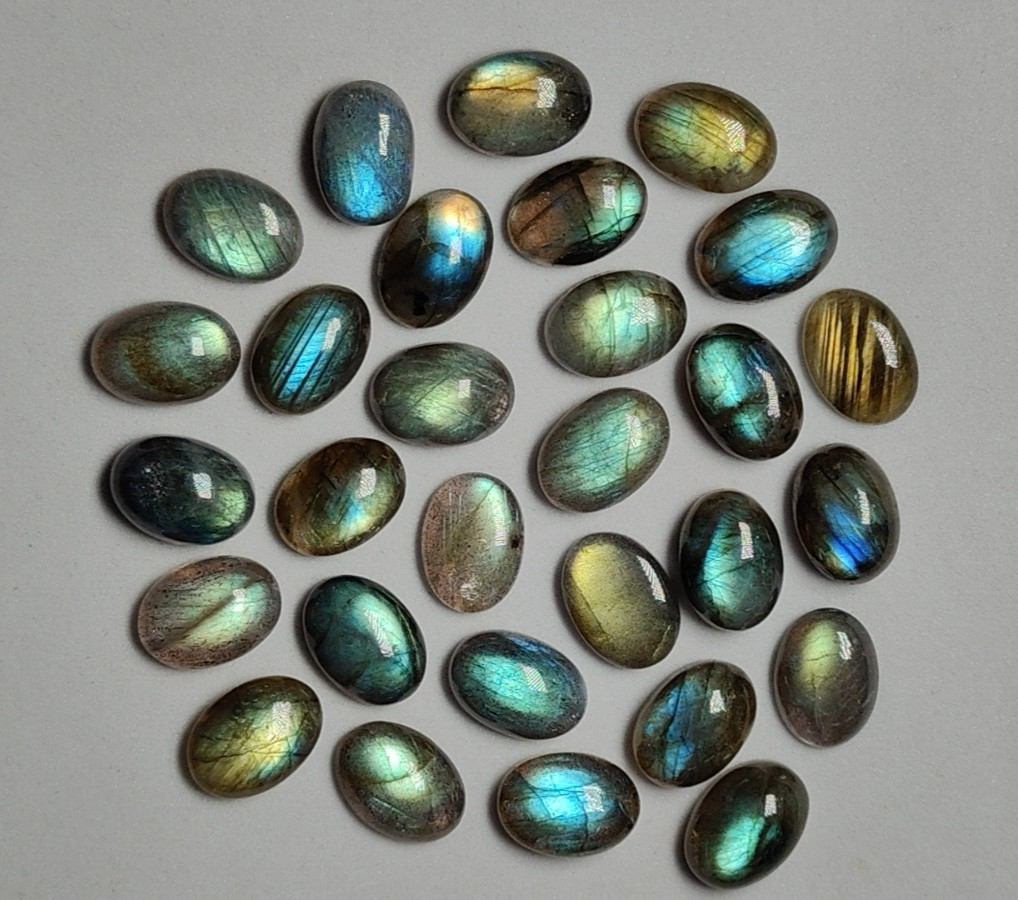 AAAA Quality Natural Labradorite Oval Shape Multi Fire Cabochon Size 10X14MM