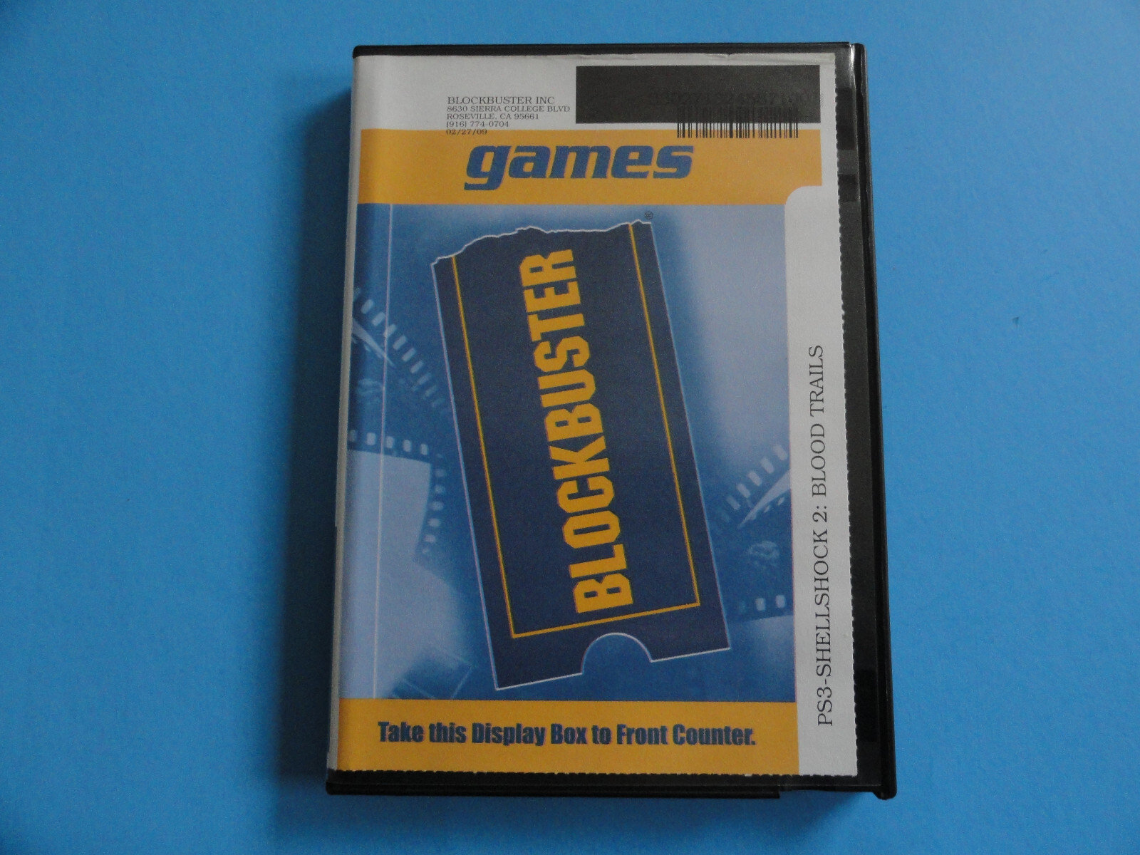 PS3 SHELLSHOCK 2 BLOOD TRAILS BLOCKBUSTER VIDEO GAME RENTAL CASE