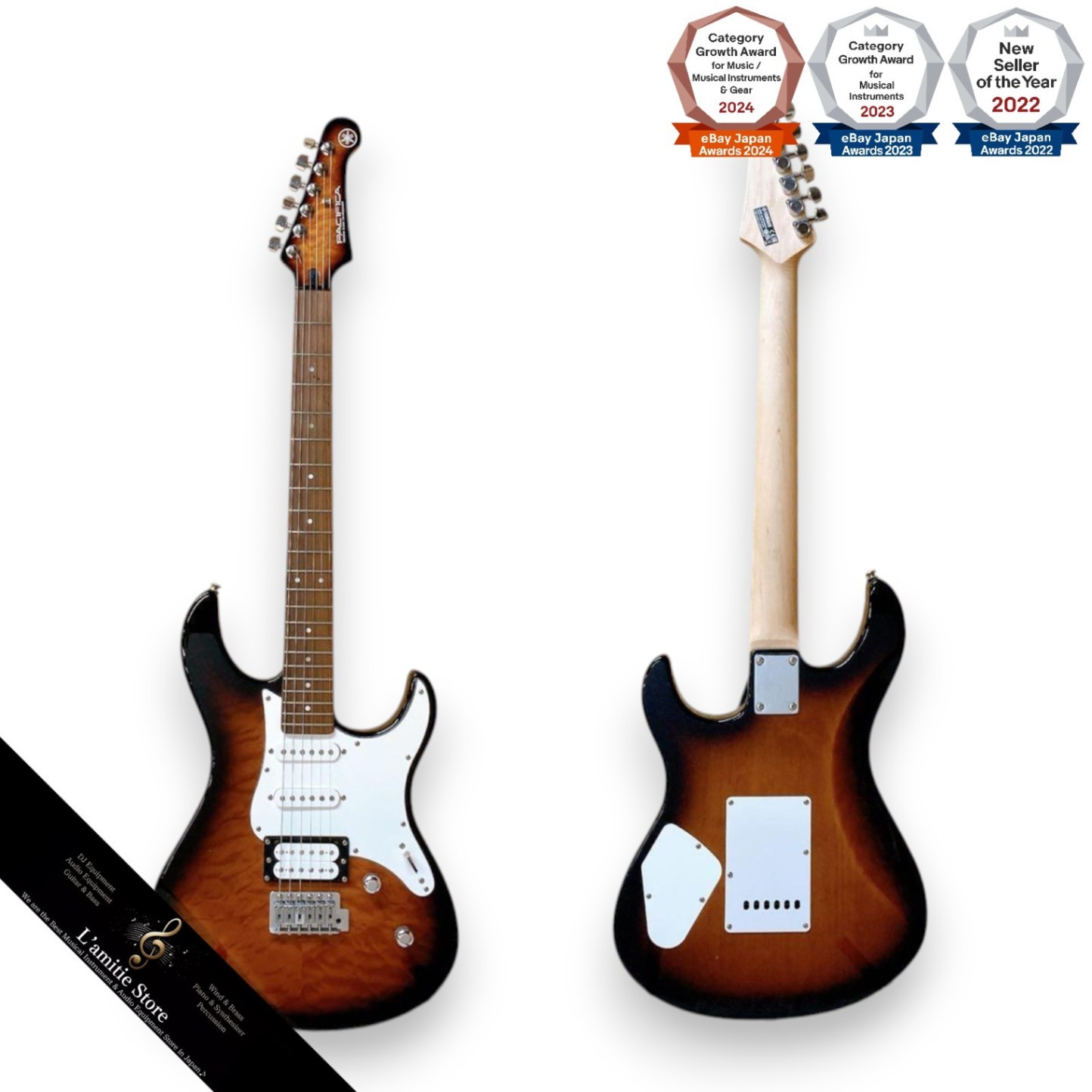 YAMAHA Pacifica PAC212VQM Sunburst Electric Guitar w/ Case