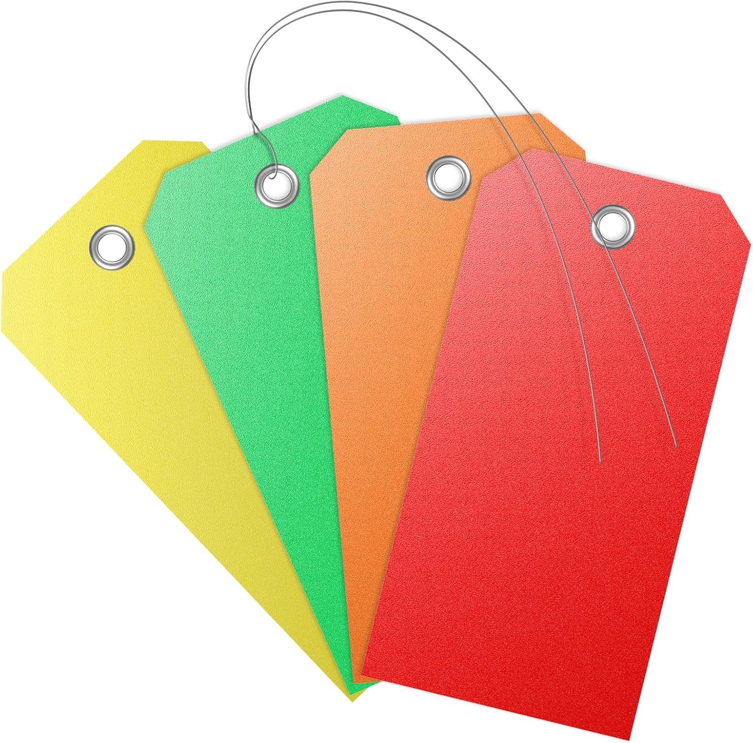 Uniclife 120 Pcs Plastic Tags for Labeling 4 Colors, 4.7"x 2.36" Plastic Shippin