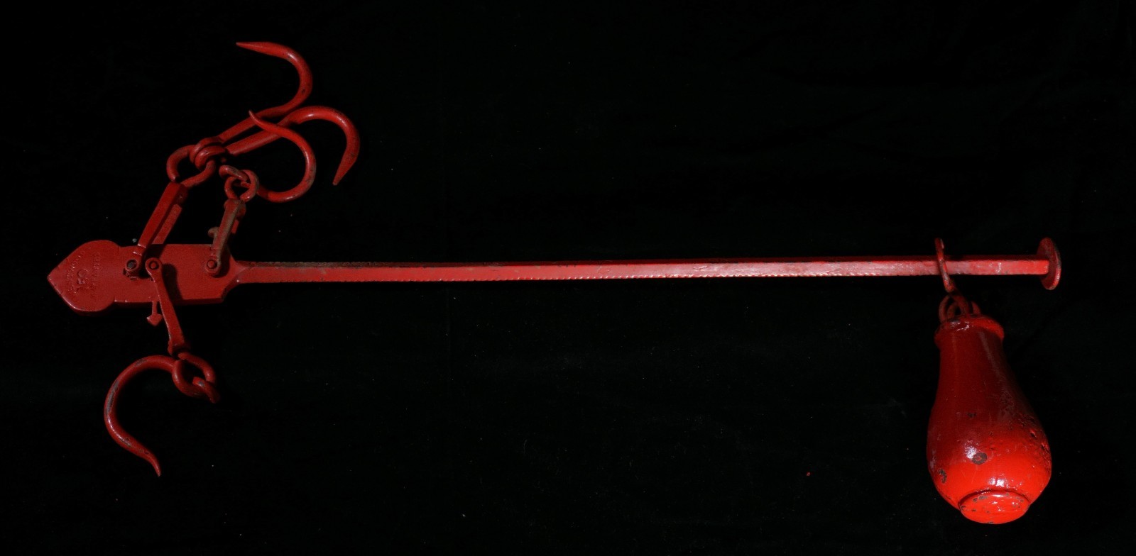 Antique Westwood Red Farm Scale No. 150 Warranted Iron Balance Scale (R)